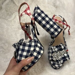 Zara gingham heels